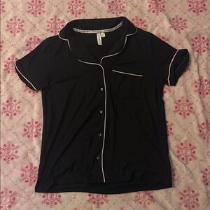 Black Short Sleeve Women's Top